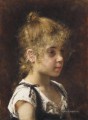 Porträt eines jungen Mädchens Mädchen Porträt Alexei Harlamov